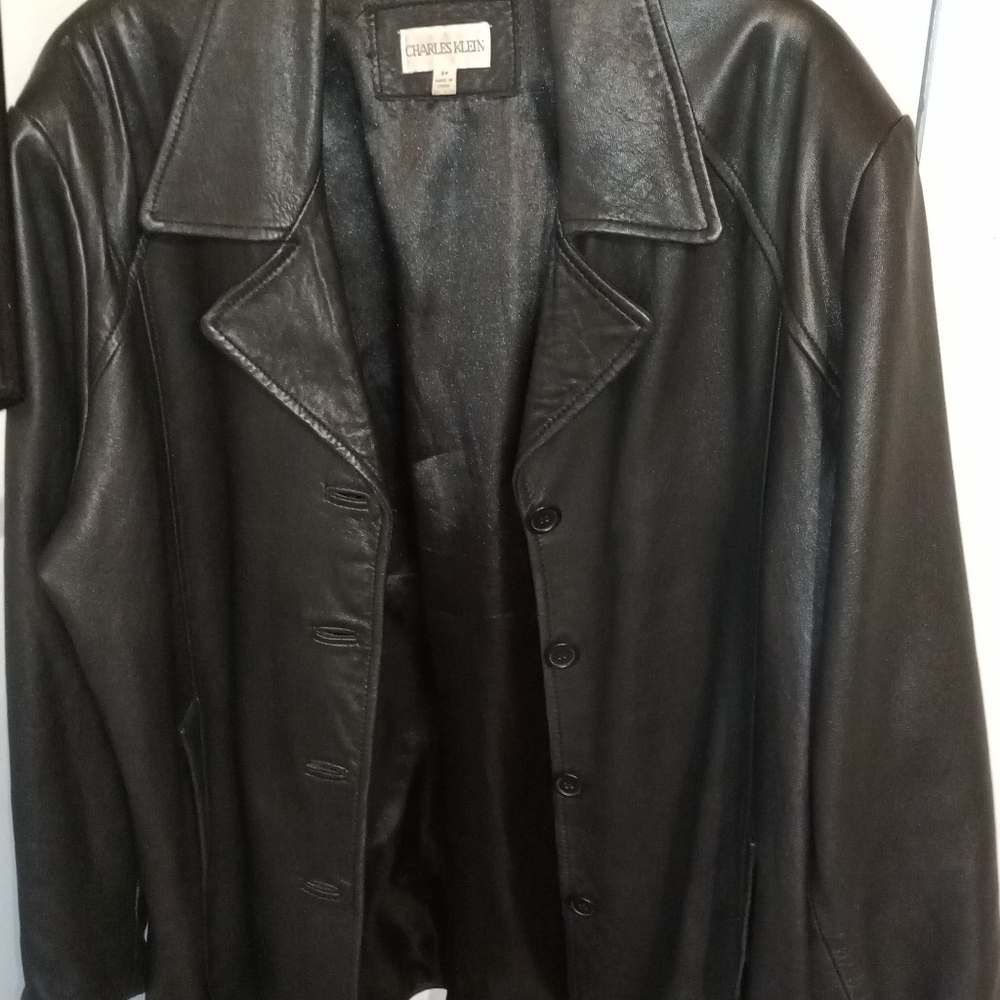Ladies 3xlg leather coat